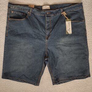 NWT Smith & Mills dark wash Cotton Blend denim shorts mens size 46